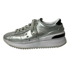 asics Onitsuka Tiger(아식스·오니츠카 타이거) 스니커 23.5 레이디스 론십 피에프 1183A531 실버×블랙 가죽