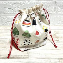 感謝価格 おやつ入れ 猫柄 巾着 ハンドメイド 小物入れ - メルカリ