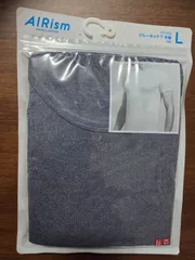 ユニクロ　エアリズム　メンズ　クルーネックTシャツ半袖　サイズL  ダークグレー