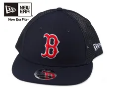 NEWERA ニューエラ 9FIFTY LOW PROFILE POLY TRUCKER CAP BOSTON REDSOX NAVY メッシュキャップ ボストン レッドソックス ネイビー メジャーリーグ 22898