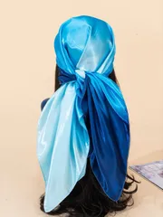 アクセサリー レディース スカーフ 音楽フェスのバンダナ、ヘアバンド、ヘッドバンドに最適なグラデーションサテンのバンダナ、軽量でおしゃれ、ルックをアップする理想的なアクセサリー