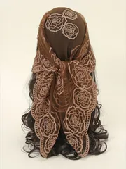 アクセサリー レディース スカーフ 1枚 レディースファッション 刺繍入り 薄手 通気性バンダナスカーフ