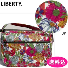 リバティ　定価19,800円　ショルダーバッグ　リバティプリント　日本製　PVC加工　アンジェリカピンクのサムネイル