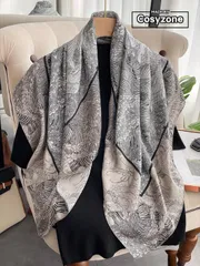 アクセサリー レディース スカーフ 1枚 女性用エレガントなパターン スクエアスカーフ 90cm 、カジュアルからファッションストリートスタイルの襟巻き、ヘッドウェア、アウトドアウィンドブレーカーに最適、スタイルの