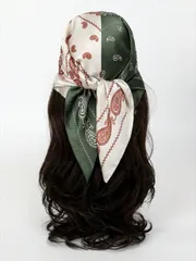 アクセサリー レディース スカーフ 1個 幾何学プリントシルクスカーフ レディース ヘアアクセサリー バンダナ ヘアバンド ヘアアクセサリー デイリーユース向け ドレスアップに最適