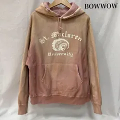 バウワウ ST. MACLAREN UNIV. HOODIE AGED pink L 日本製 ダメージ加工 ヴィンテージ加工 完売品 メンズ L ISItems【USED】【古着】【中古】50149654のサムネイル