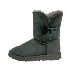 UGG(アグ) ショートブーツ 23 レディース ベイリーボタン 5803 グレー ムートン