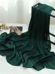 アクセサリー レディース スカーフ 1枚 しわくちゃサテンヒジャブスカーフ、ドレス用デイリーウェアに適しています