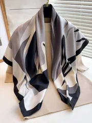 アクセサリー レディース スカーフ 1個 女性用 抽象柄 ファッショナブルなバンダナ、デイリーユース バンダナ、ヘアバンド、ヘッドバンド、冬や秋のファッションにぴったり