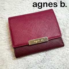 agnes b. アニエスベー 三つ折り財布 コンパクトウォレット レッドのサムネイル