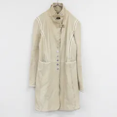 EMPORIO ARMANI エンポリオアルマーニ レザーコート ヴィンテージ ベージュ ポーランド製 レディース 40 b01138のサムネイル