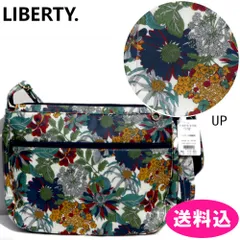 リバティ　定価19,800円　ショルダーバッグ　リバティプリント　日本製　PVC加工　アンジェリカ紺のサムネイル