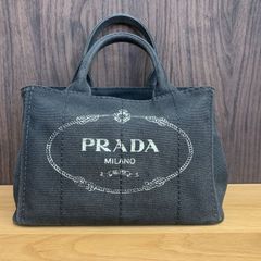 PRADA ダークグレー デニム トートバッグ - メルカリ