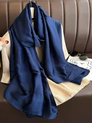 アクセサリー レディース スカーフ 1枚 女性用 シック デザイン グラデーション シルクサテン 手描き スカーフ/ショール ドレス用