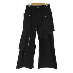 キディル KIDILL ZIPボンテージワイドパンツ ハーフパンツ ブラック 