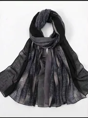 アクセサリー レディース スカーフ 1枚 シンプルグラデーション マルチカラースカーフ、ファッション ポリエステル 暖かい幾何学柄 多用途ヘッドスカーフ レディース、秋冬のドレスに