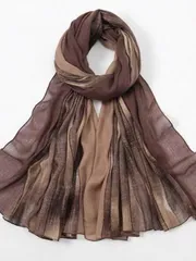 アクセサリー レディース スカーフ 1枚 シンプルオンブレマルチカラーのスカーフ、ファッションポリエステル暖かい幾何学柄の多用途ショール、秋冬のドレスに