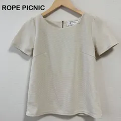 ROPE PICNIC ラメ入り 半袖トップス ベージュ 38 上品 シンプル カットソー