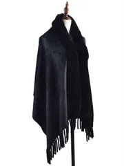 アクセサリー レディース スカーフ エレガント 1個冬のファッションウォームショール、ソリッドカラー、肌に優しい、幅の広いフリンジ、デイリーウェア