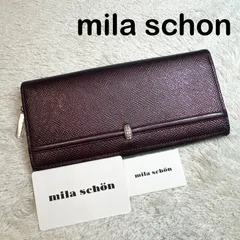 mila schon ミラショーン 長財布 メタリックパープル レザー フラップ式のサムネイル