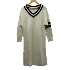 Grace Class(グレースクラス) ワンピース サイズ36 S レディース美品  - アイボリー×黒 Vネック/長袖/ロング