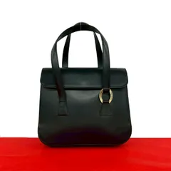 極 美品 Christian Dior クリスチャンディオール ヴィンテージ ロゴ 金具 レザー 本革 ハンドバッグ トートバッグ ブラック 39149