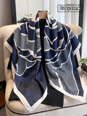 アクセサリー レディース スカーフ 1個レディース 90ツイル エレガントでスタイリッシュなミニマリストバンダナ 印刷スカーフ レジャー&ファッションストリートアウトにぴったり バンダナ、ヘアバンド、ヘッドバンド