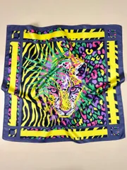 アクセサリー レディース スカーフ 1個 レディース Y2K ヒョウ柄 スクエアスカーフ エレガントなネッカチーフ バンダナ 女性用 サテン ヘアアクセサリー ドレス用