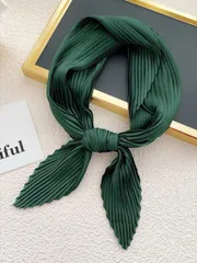 アクセサリー レディース スカーフ 1枚 女性用 無地しわくちゃフォーシルクスカーフ、ヘアバンド、ヘッドラップ、ヘアータイ、マルチファンクションバンド デイリーユース可能 エレガントなバンダナ、ヘアバンド、ヘアバン