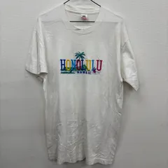 Y336 FRUIT OF THE LOOM 90's Honolulu hawaii Tシャツ MADE in U.S.A クルーネック 半袖Tシャツ 旗タグ 古着卸 アメリカ仕入のサムネイル