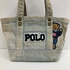 極美品】ポロラルフローレン ポロベア刺繍 デニム トートバッグ 期間