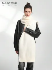 アクセサリー レディース スカーフ 1個 レディース 無地ニットスカーフ、シンプルでエレガント、秋冬のドレスに日常使いに最適