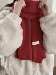 アクセサリー レディース スカーフ 1個 レディース 無地 ニット 暖かく厚手の多用途装飾用スカーフ、冬に適しています