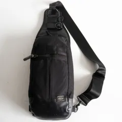 【美品】PORTER 【HEAT ヒート スリングショルダーバッグ】 ポーター ブラック ボディバッグ 26040588