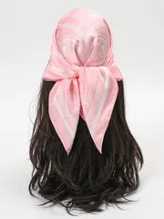 アクセサリー レディース スカーフ 1枚 シンプルな花柄スクエアスカーフ、新作春用レディースバンダナ、多用途ウエストバンド、パッケージデコレーション、ヘアバンド、ドレス用ファッションネッカチーフ