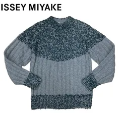 ISSEY MIYAKE MEN ニット セーター Mサイズ　ボルドー　グレー　グリーンのサムネイル