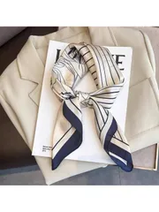 アクセサリー レディース スカーフ 1枚 幾何学柄 スクエアスカーフ レディース、春夏のドレスに