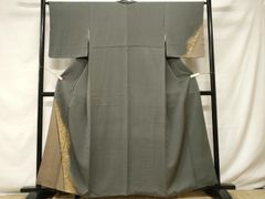 平和屋着物●黄八丈　紬　間道　正絹　逸品　AABH8259ph 平和屋着物○黄八丈 紬 間道 正絹 逸品 AABH8259ph
