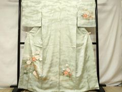 平和屋着物●本場黄八丈　まるまなこ　紬　間道　正絹　逸品　AABH8272ph 平和屋着物○本場黄八丈 まるまなこ 紬 間道 正絹 逸品 AABH8272ph