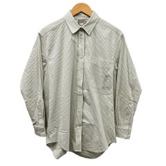 KITH(キス) 長袖シャツブラウス サイズS レディース - 白×ダークグリーン ストライプ KITH(キス) 長袖シャツブラウス サイズS レディース - 白×ダーク