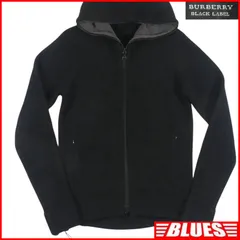 BURBERRY BLACK LABEL 廃盤 バーバリーブラックレーベル ジャケット M フーディー パーカー ウール  2 黒 ブラック ブルゾン ジャケット_ブルゾン_サイズM一覧←SEULB屋着古← TY4375