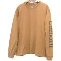 ☆carhartt カーハート クルーネック ロンT スリーブロゴ 長袖 Tシャツ メンズ トップス ロングTシャツ ヘビーウェイト オーバーサイズ