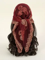 アクセサリー レディース スカーフ 1枚 レディースファッション 刺繍入り スクエアスカーフ/バンダナ ドレス用