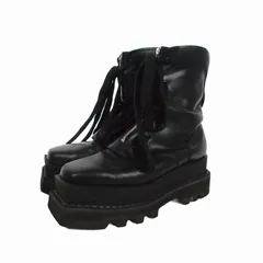 メゾンスペシャル MAISON SPECIAL Italian Vibram Square Sole Front Zip Long Boots Made In TOKYO ビブラムソール ジップロングブーツ 靴 28 1/2 ブラック 黒のサムネイル