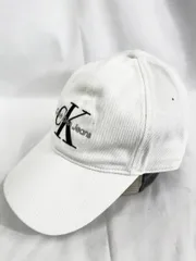 Calvin Klein Jeans カルバンクラインジーンズ モノグラム ロゴ エンブロイダリー 4G5040G キャップ sizeOS/白 ■■レディース