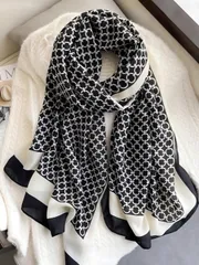 アクセサリー レディース スカーフ 1枚 レディース スカーフ ライト ソフト ファッション 幾何学柄 ヒジャブ ラップ ショール 季節を問わず ドレス用