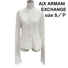 ◇ アルマーニエクスチェンジ A|X ARMANI カーディガン 長袖 ラウンドネック 綿ニットトップス 白 コットン混 S／P S～M レディース Z6B319のサムネイル