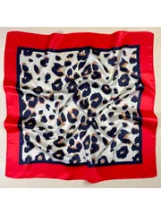 アクセサリー レディース スカーフ 1枚 レディース レオパード柄スカーフ、エレガントなサテンのネッカチーフ、ドレスのアクセサリー