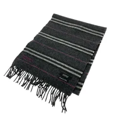 BURBERRY BLACK LABEL バーバリーブラックレーベル マフラー  ホースロゴ刺繍/カシミヤ100％    ブラック メンズ / 241005007935