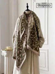 アクセサリー レディース スカーフ 1枚 エレガントな2トーンフローラルジャカードスカーフ、女性用、エアコン室内、秋冬、ファッションアクセサリー、ネックウォーマー、ショール、ドレス用ギフトアイデア